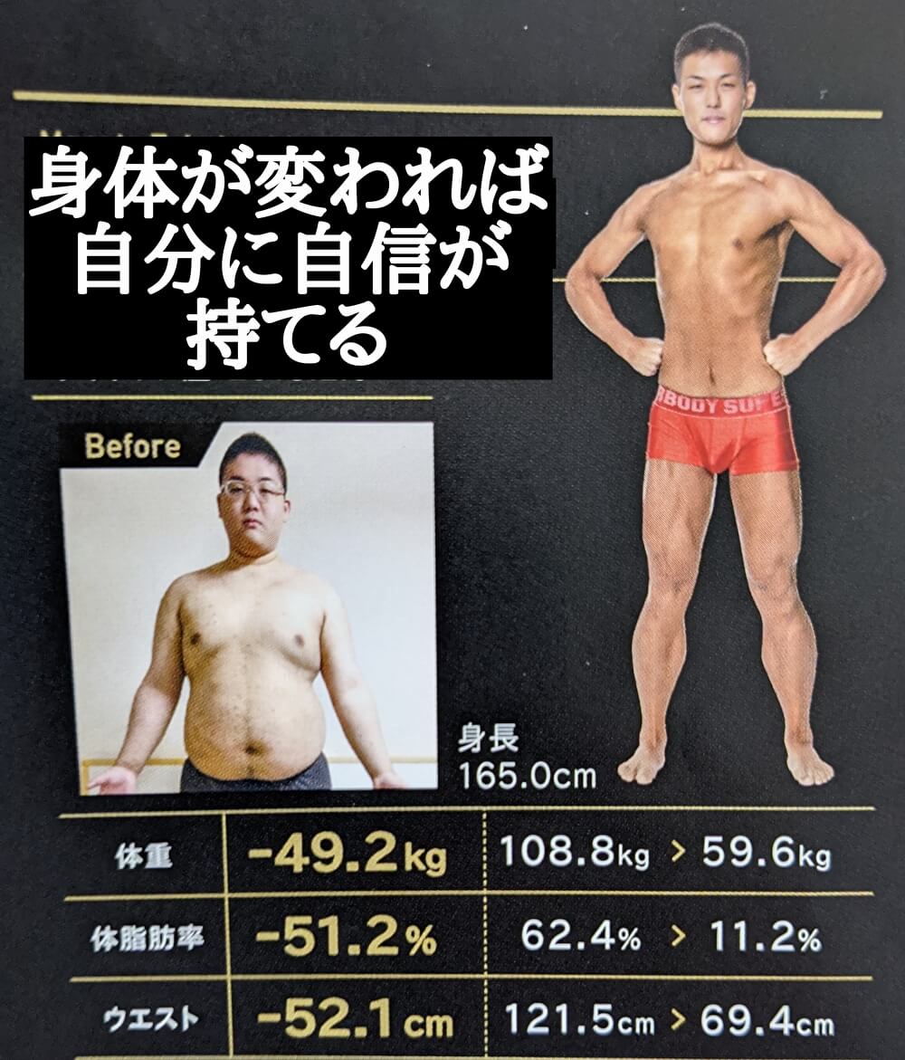 ライザップに100kgの男性が通った結果｜108,8キロ→59,6キロ
